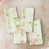 Apple Blossom Luncheon Napkin Set of 4 - Light Green