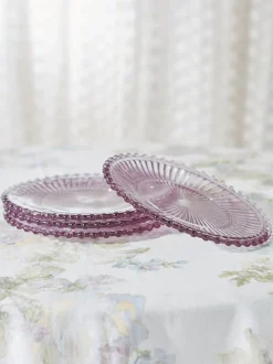 Aurora Glass Plates Set of 4 - Amethyst