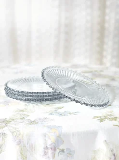 Aurora Glass Plates Set of 4 - Clear