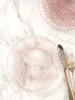 Aurora Glass Plates Set of 4 - Pink