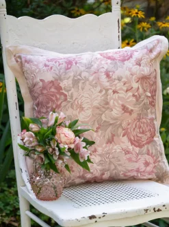 Ava Linen Cushion Cover - Blush