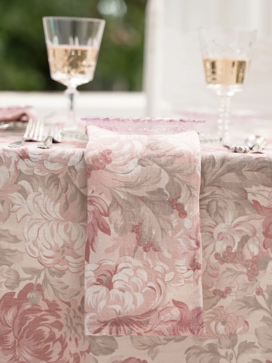 Ava Linen Napkin Set of 4 - Blush