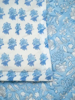 Bailey Block Print Quilt - Blue