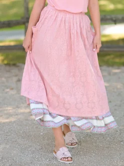 Beloved Lace Half Pinny - Pale Pink