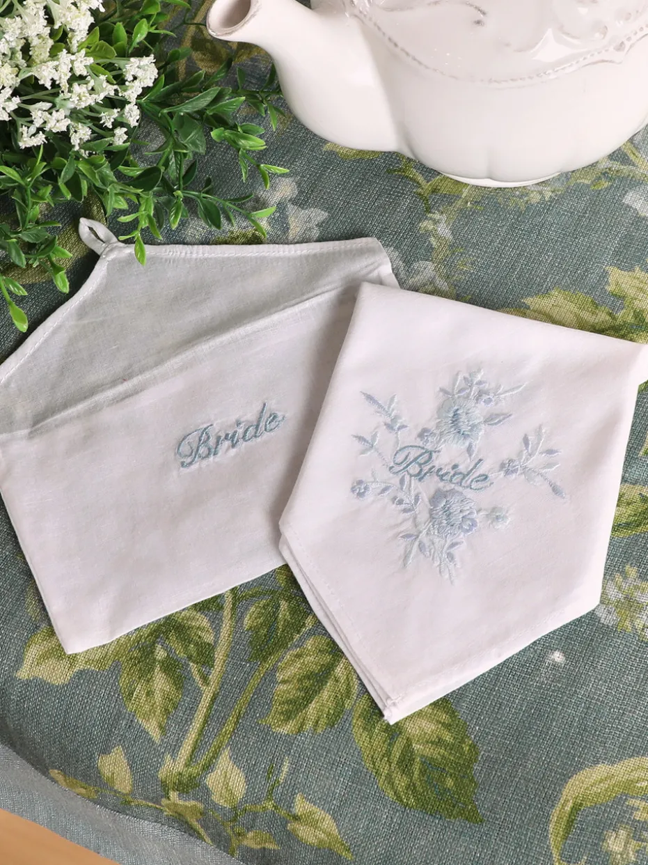 Bride Embroidered Envelope Hankie