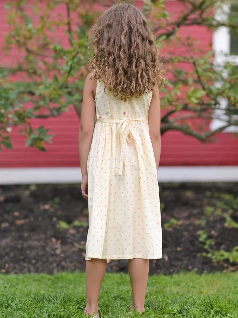 Candy Dot Kids Dress - Cream