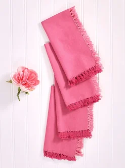 Chambray Napkin Set of 4 - Pink