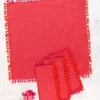 Chambray Napkin Set of 4 - Pink/Orange
