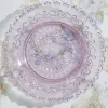 Chantilly Glass Plates Set of 4 - Amethyst