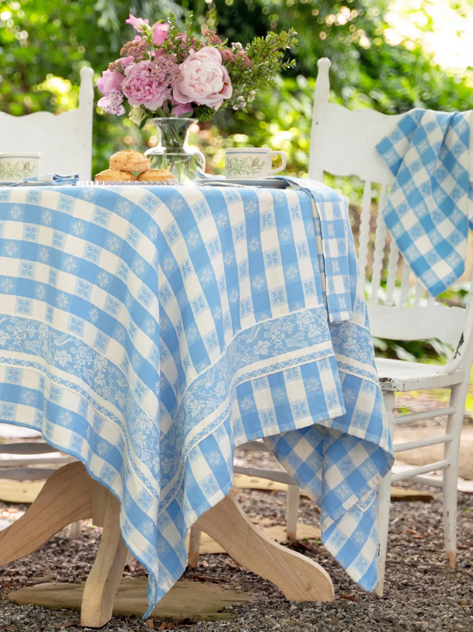 Charm Jacquard Tablecloth - Blue