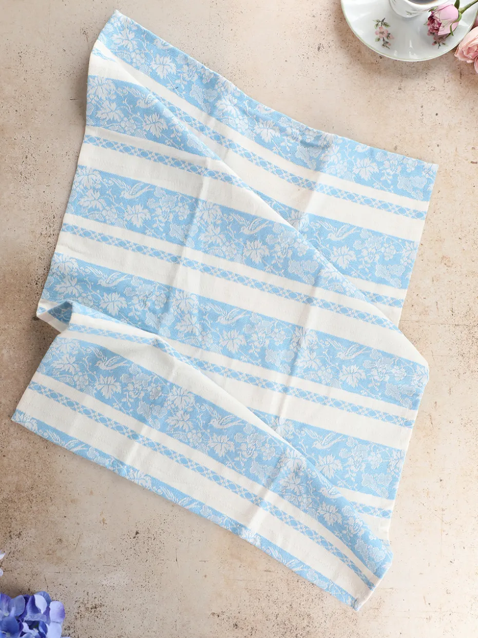 Charm Jacquard Tea Towel Set of 2 - Blue