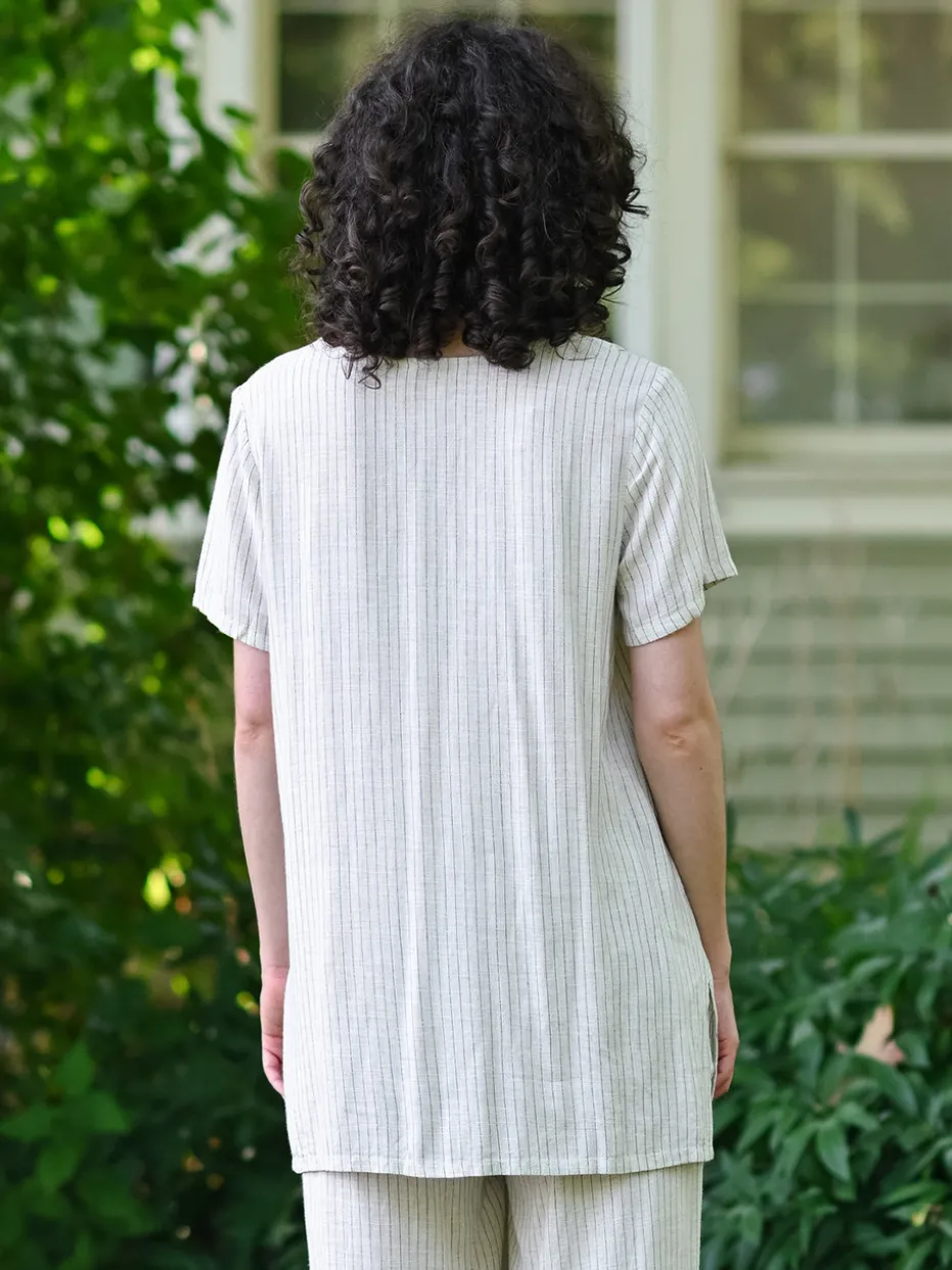 Coastal Stripe Tunic - Navy