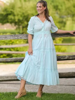 Countryside Prairie Dress - Soft Aqua