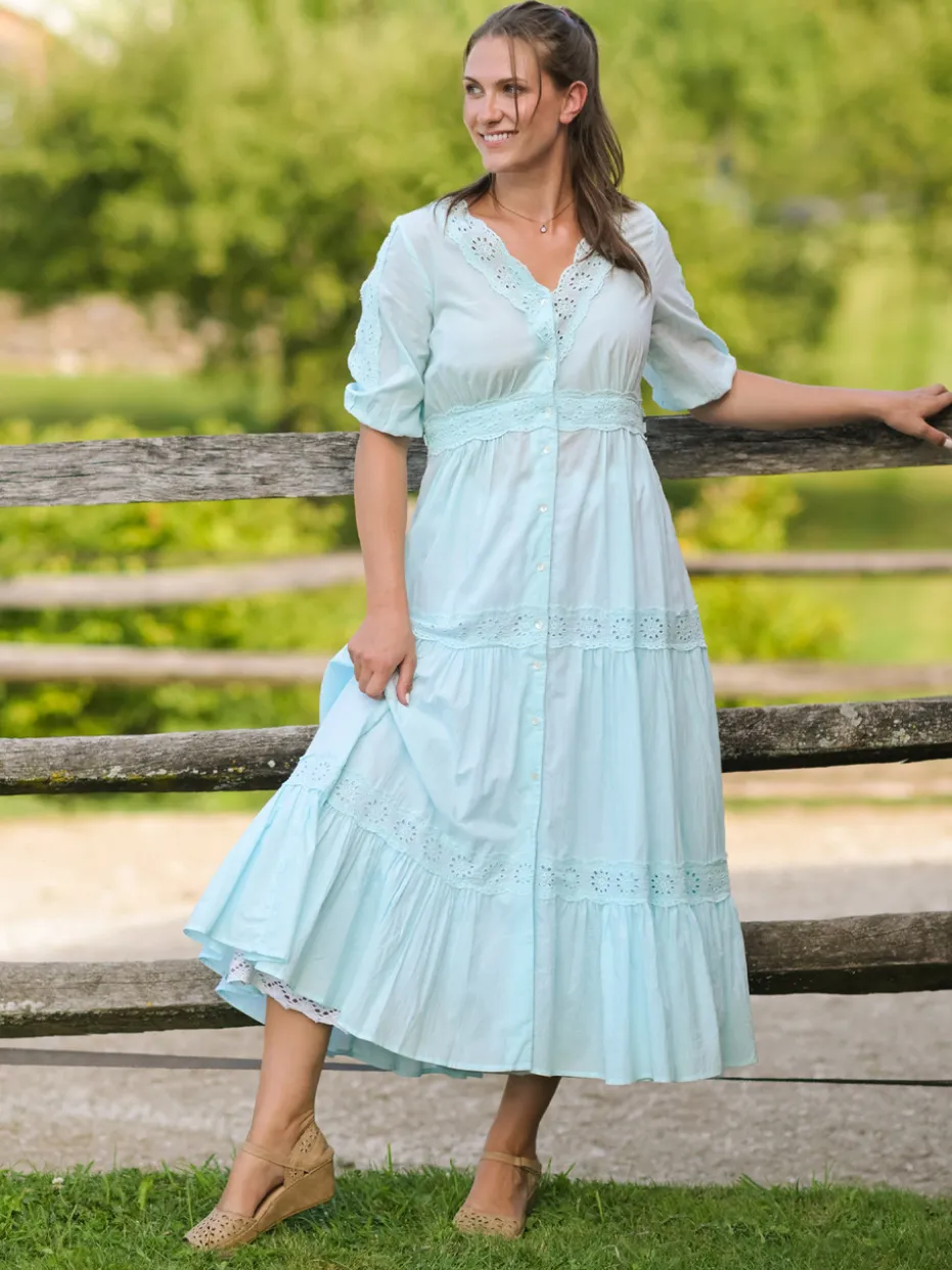 Countryside Prairie Dress - Soft Aqua