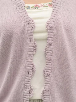 Cozy Garden Cardigan - Amethyst