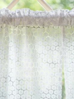 Daisy Lace Cafe Curtain Set of 2