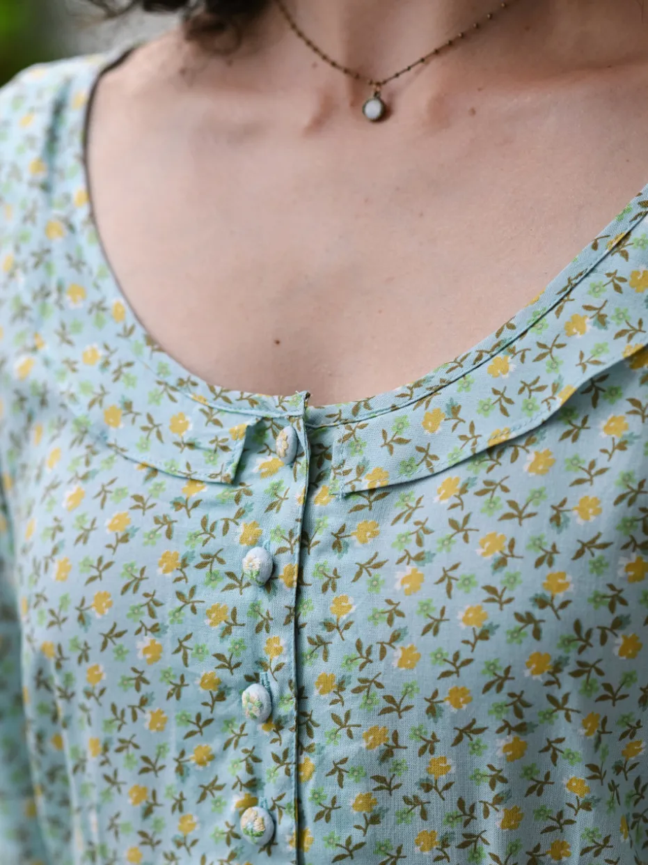 Daphne Tea Dress - Powder Blue