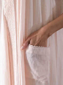 Delicate Dressing Gown - Powder Peach