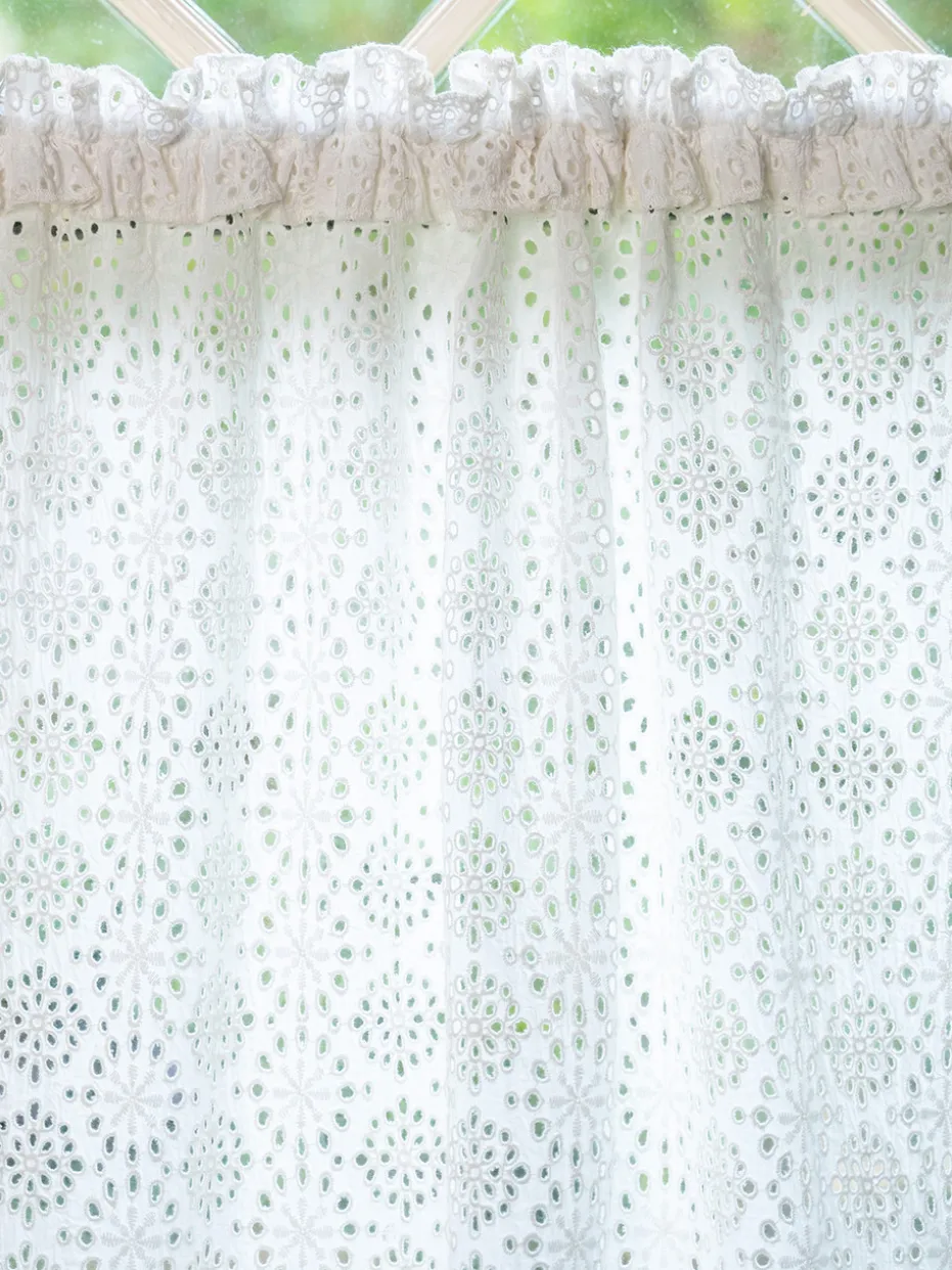 Emma Eyelet Cafe Curtain Set of 2