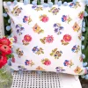 Flowers for your Heart Patchwork Cushion Cover - Red Blue