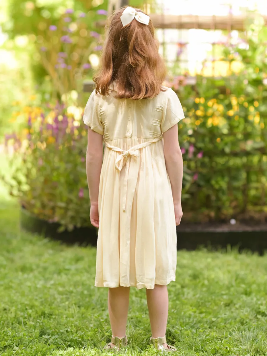 Folklore Kids Dress - Ecru