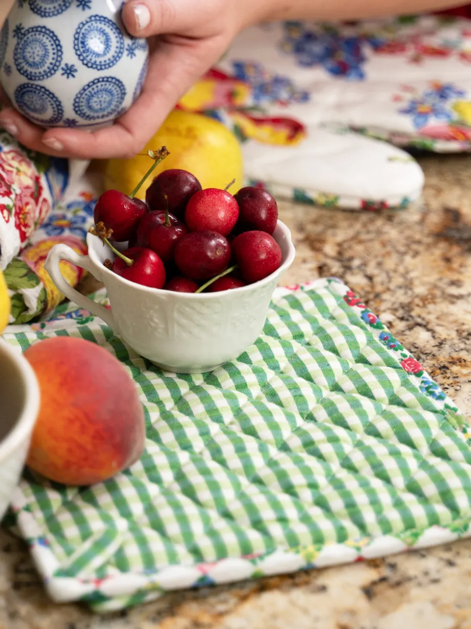 Fruit Basket Patchwork Potholder Set of 2 - Multi