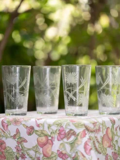 Garden Drinking Glass Set of 4 - Clear