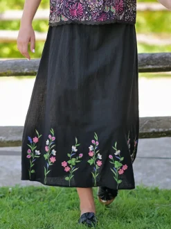 Garden Trellis Skirt - Black
