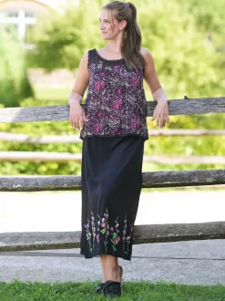Garden Trellis Skirt - Black