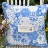 Grandmothers are the Best Patchwork Cushion Cover - Blue