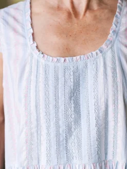 Hampton Stripe Nighty - White Blue