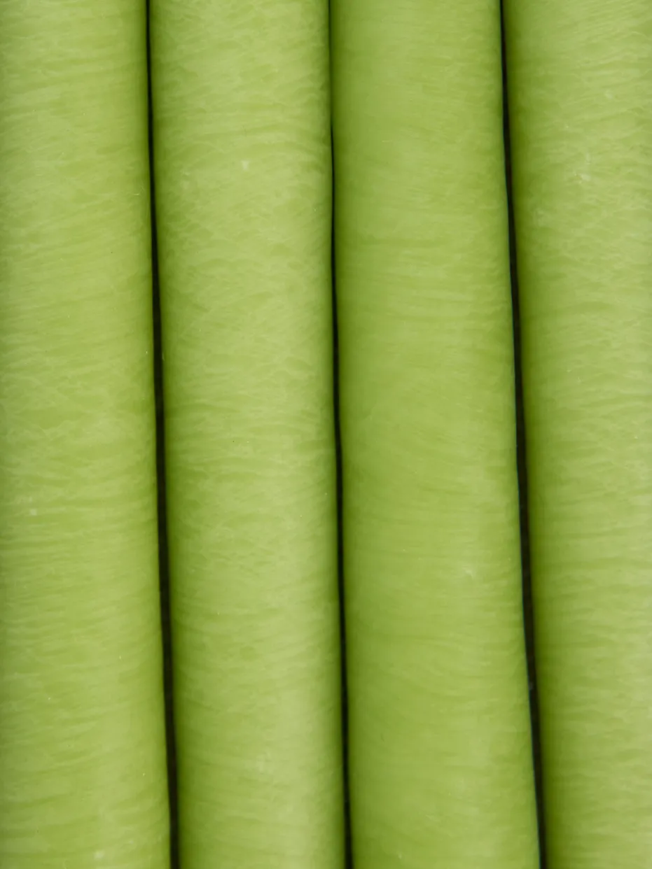 Hand Dipped Candles Set of 4 - LimeGreen