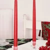 Hand Dipped Candles Set of 4 - Sweetheart Red