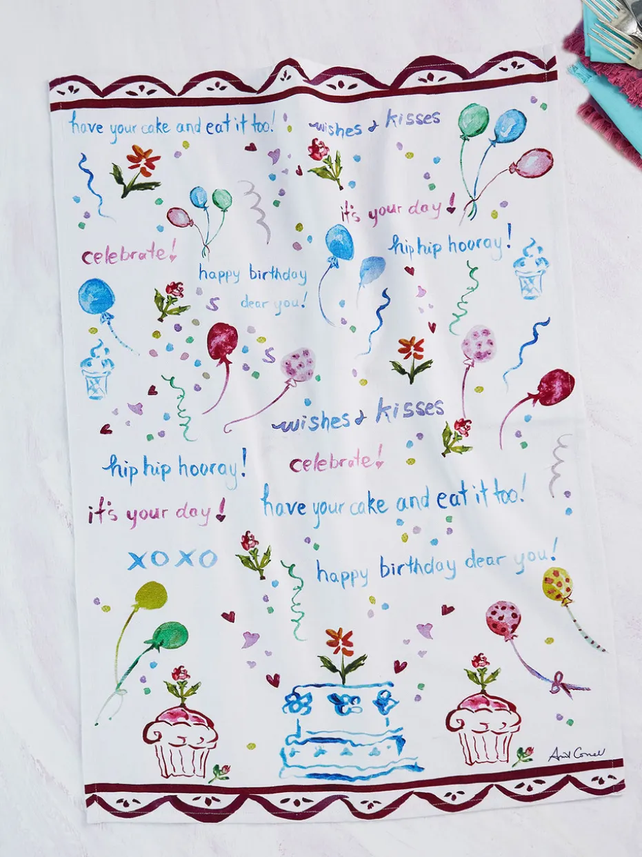 Happy Birthday Tea Towel