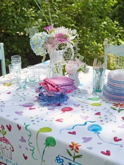 Happy Birthday Watercolor Tablecloth