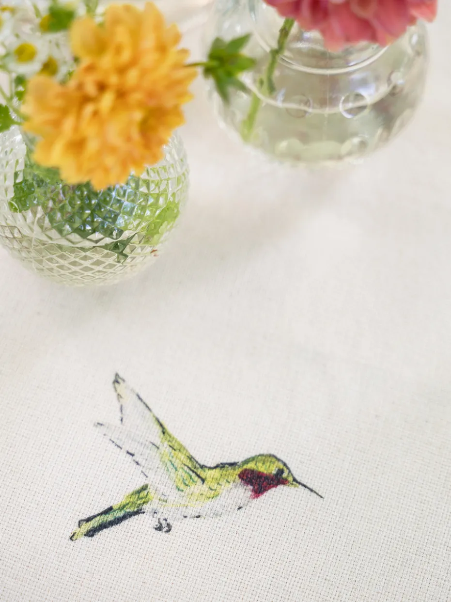 Hummingbird Watercolor Tablecloth