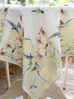 Hummingbird Watercolor Tablecloth