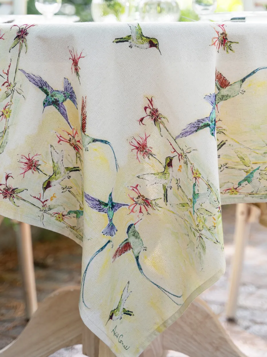 Hummingbird Watercolor Tablecloth