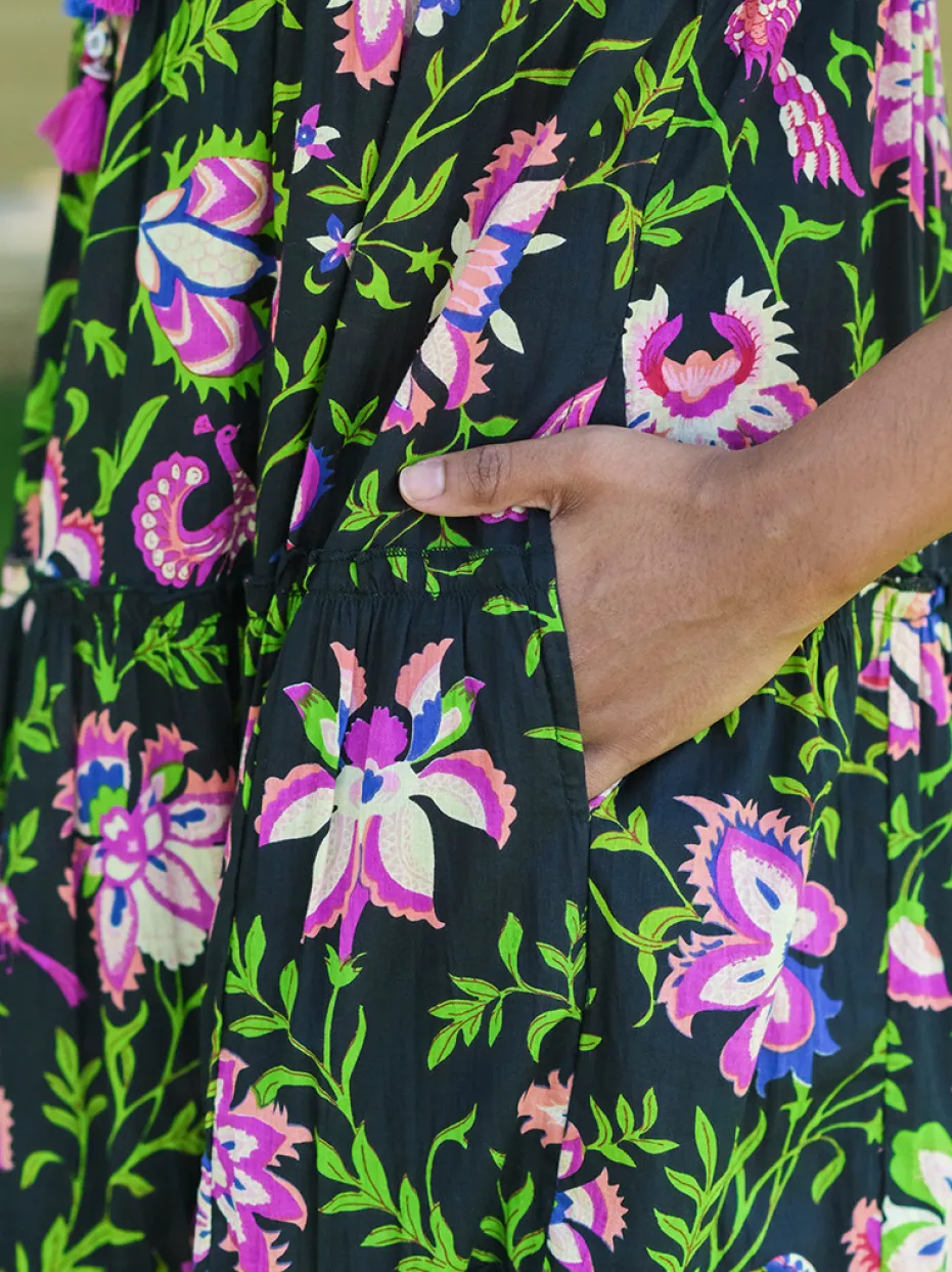Kalamkari Dress - Black