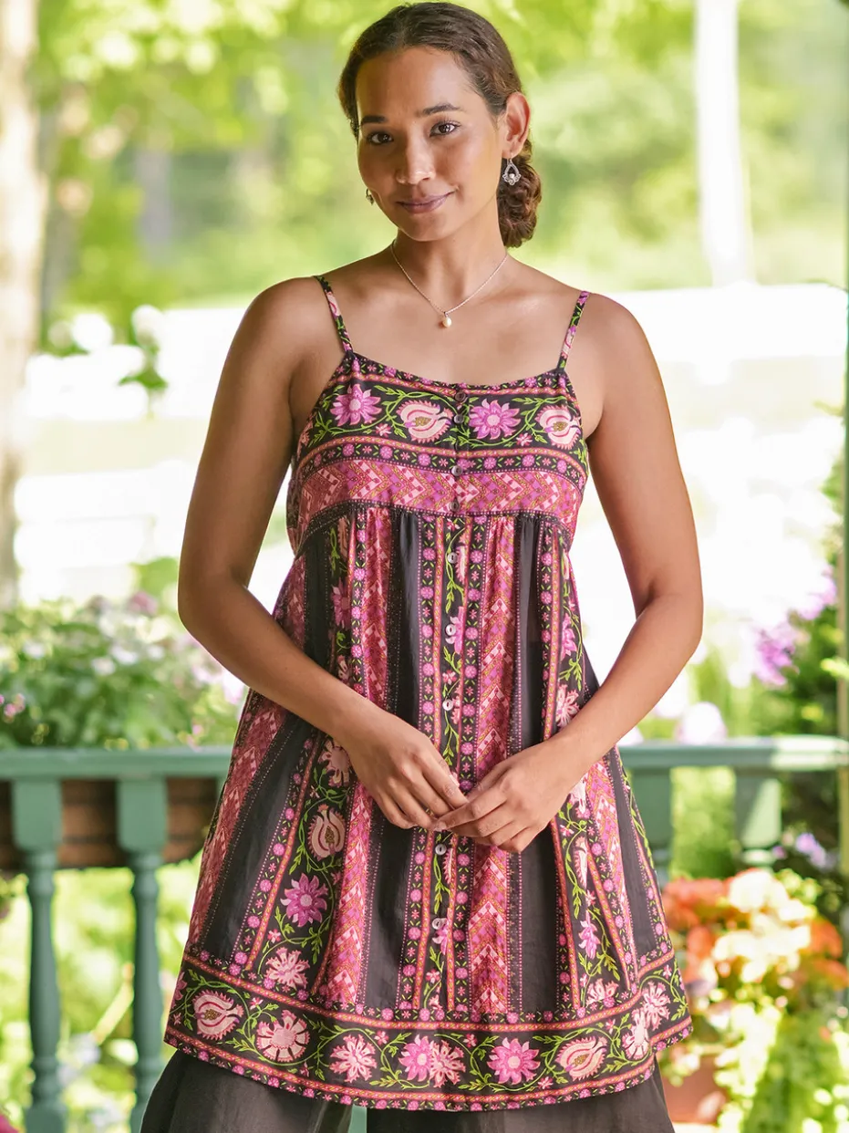 Kalamkari Tunic Dress - Black