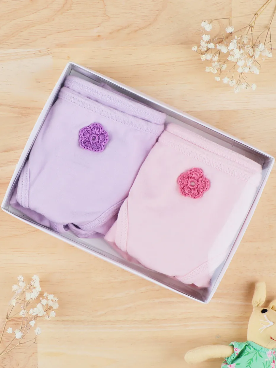 Kids Undies - Set of 2 - Pink Lavender
