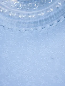Lark Cotton Jacquard Round Cloth - Blue