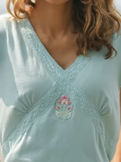 Lazy Me Pajama Set - Soft Aqua
