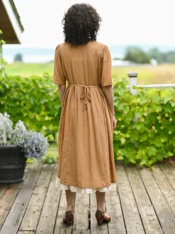 Luncheon Dress - Cafe Au Lait