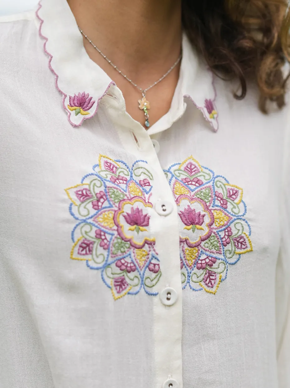 Mandala Tunic - Ecru