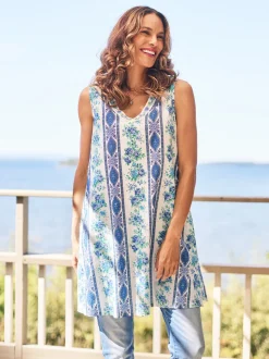 Maritime Bouquet Sleeveless Tunic