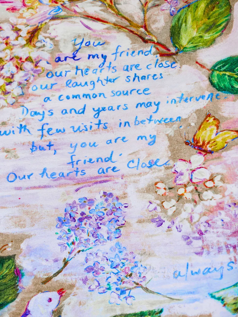 My Friend Watercolor Tea Towel