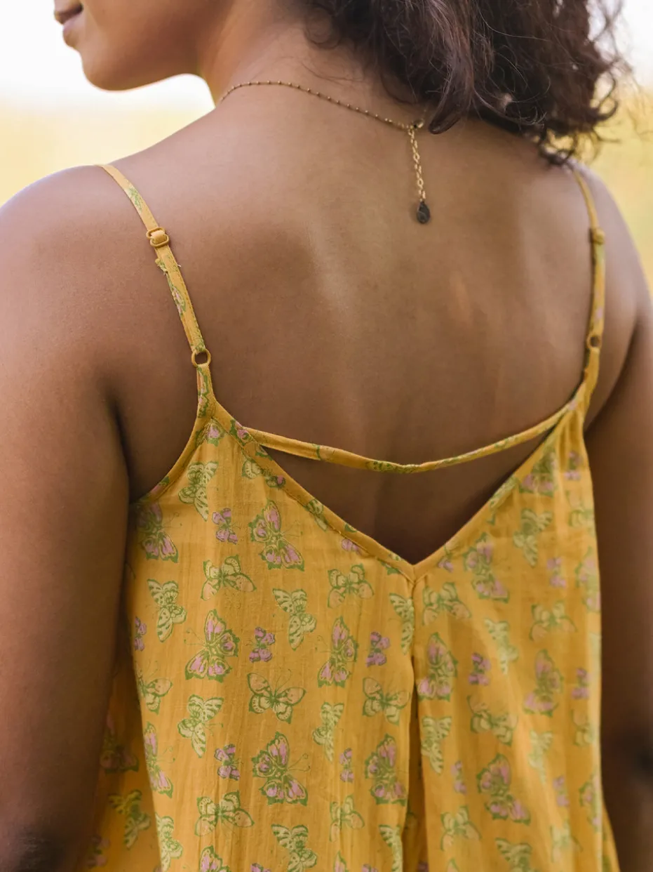 Panama Butterfly Sundress - Dark Gold