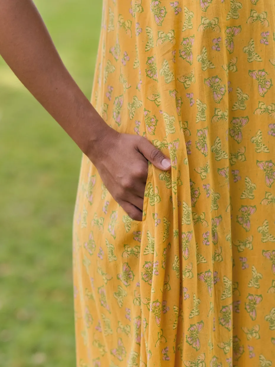 Panama Butterfly Sundress - Dark Gold