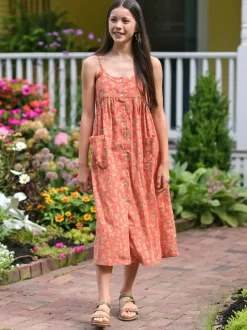 Papillon Young Adult Dress - Coral